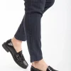 کفش اداری زنانه کفش روزمره unisex سیاه رنگ Wcr65 با پاپیون، کفش کلاسیک نرم مردانه و زنانه. - 3551
