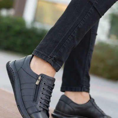 کفش روزمره مردانه اورتپدیک با چرم طبیعی گارانتی D262 - 4781