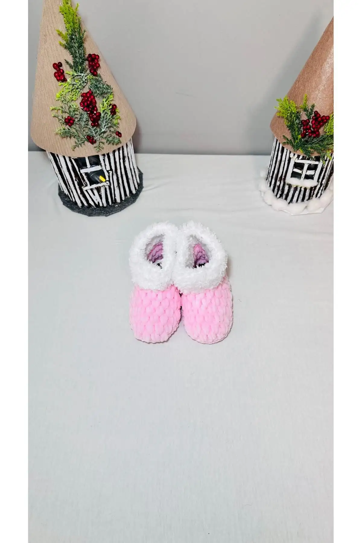 کفش نوزاد دختر پاپوش پلنگی بافتنی برای نوزاد - آبی و قهوهای، نرم و گرم! - 3325 کفش نوزاد دختر پاپوش پلنگی بافتنی برای نوزاد - آبی و قهوهای، نرم و گرم! - 3325