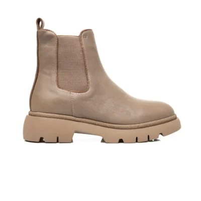 بوت و نیم‌ بوت زنانه چلسي چرم اصل قهه‌ای - 5026