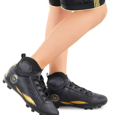 کفش پسرانه کفش فوتبال بچگانه مردانه مدل 142 FKP با یقه دار برای زمین چمن - 3762