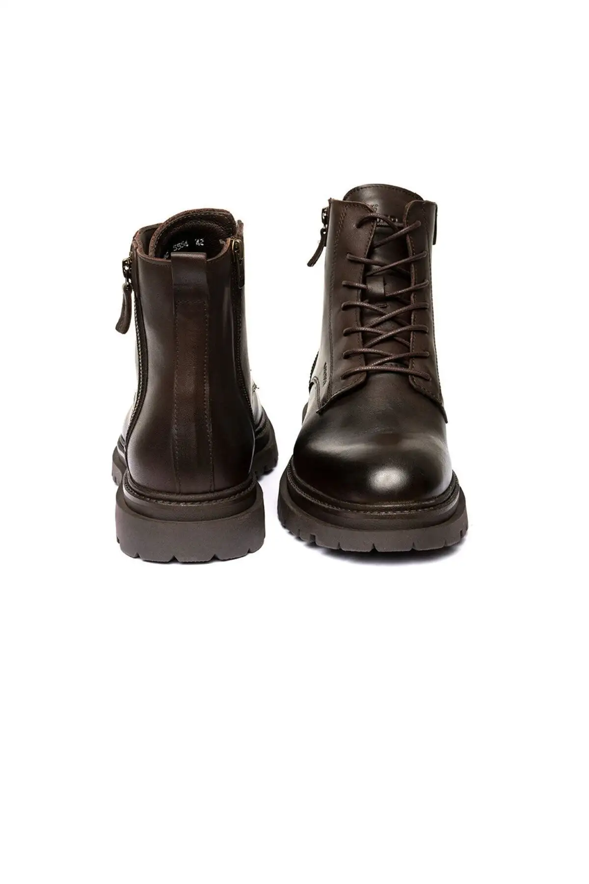 بوت مردانه چکمه نظامی  قهوهای از چرم طبیعی 3K1UB16280 - 4942 بوت مردانه چکمه نظامی قهوهای از چرم طبیعی 3K1UB16280 - 4942