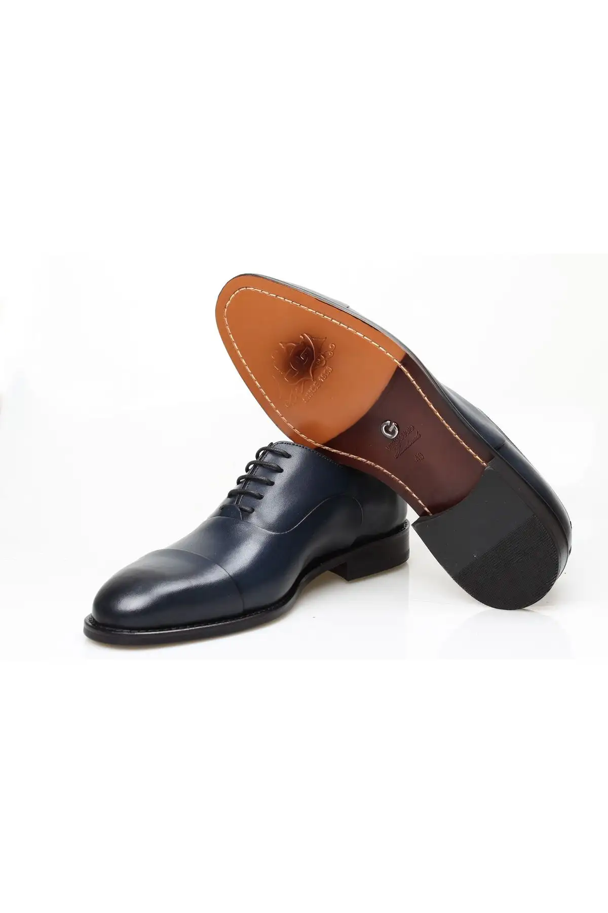 کفش رسمی مردانه   چرم طبیعی به رنگ سرمهای - 4630 کفش رسمی مردانه چرم طبیعی به رنگ سرمهای - 4630