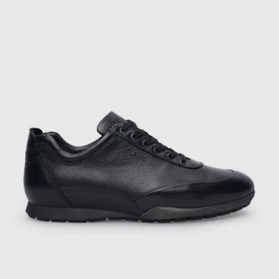 کفش روزمره مردانه کفش روزمره مردانه مشکی بنددار از پوست طبیعی 0 - 3947