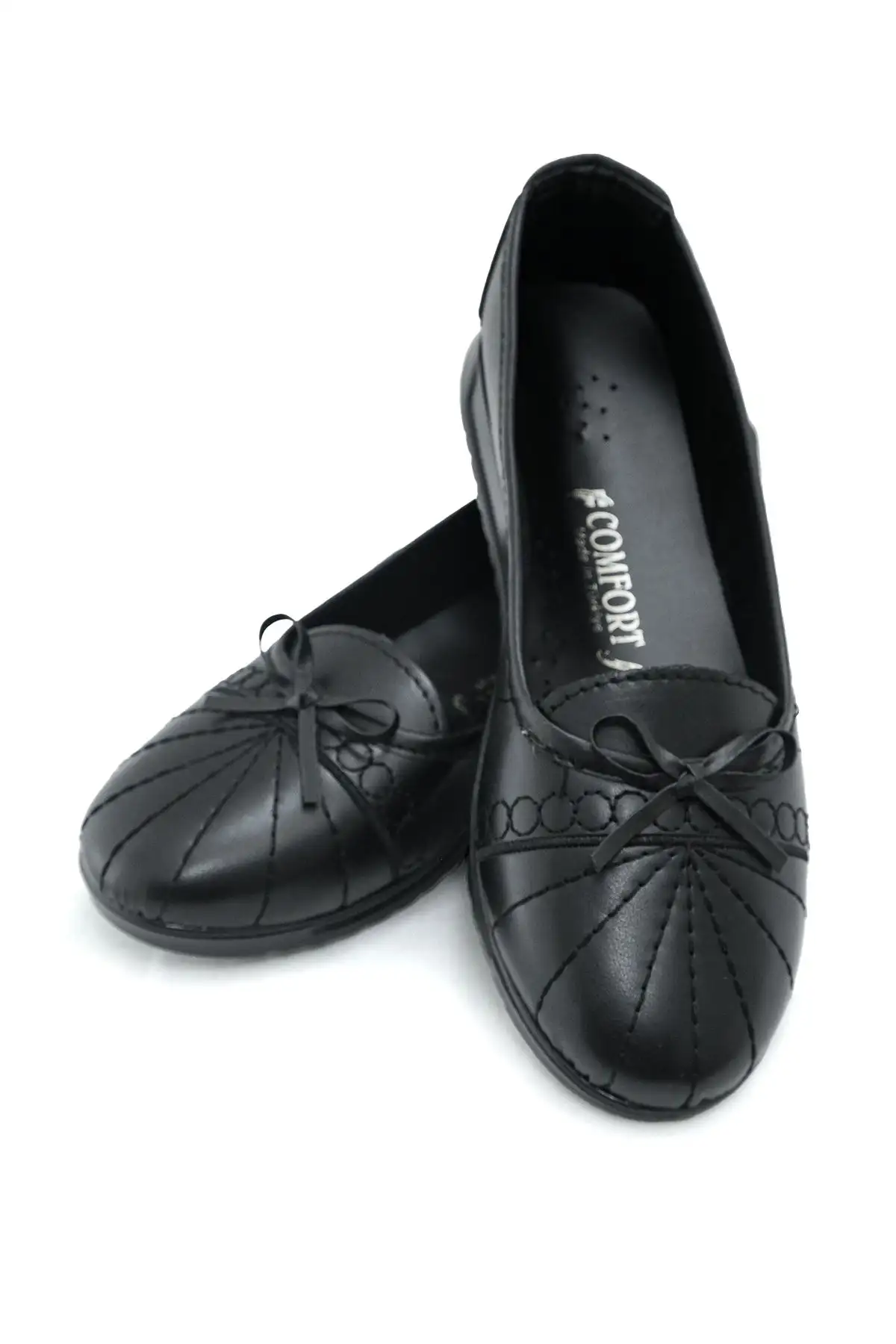 کفش اداری زنانه کفش کلاسیک زنانه با کفی اورتپدیک راحتی مشکی - 3545 کفش اداری زنانه کفش کلاسیک زنانه با کفی اورتپدیک راحتی مشکی - 3545