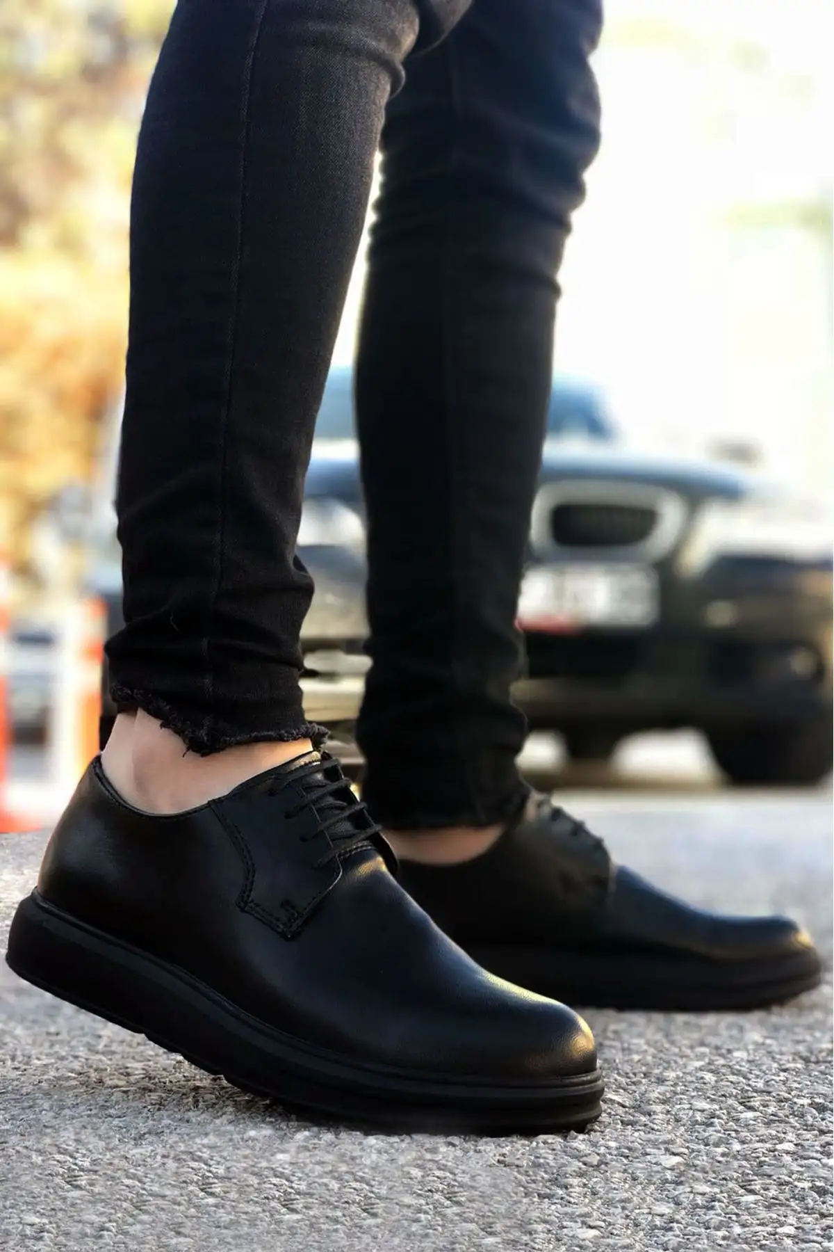 کفش روزمره مردانه  کلاسیک  با بند مشکی - 4644 کفش روزمره مردانه کلاسیک با بند مشکی - 4644