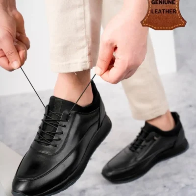 کفش روزمره مردانه کلاسیک چرم طبیعی راحت و اورتوپدیک با ضمانت آتش - 4807