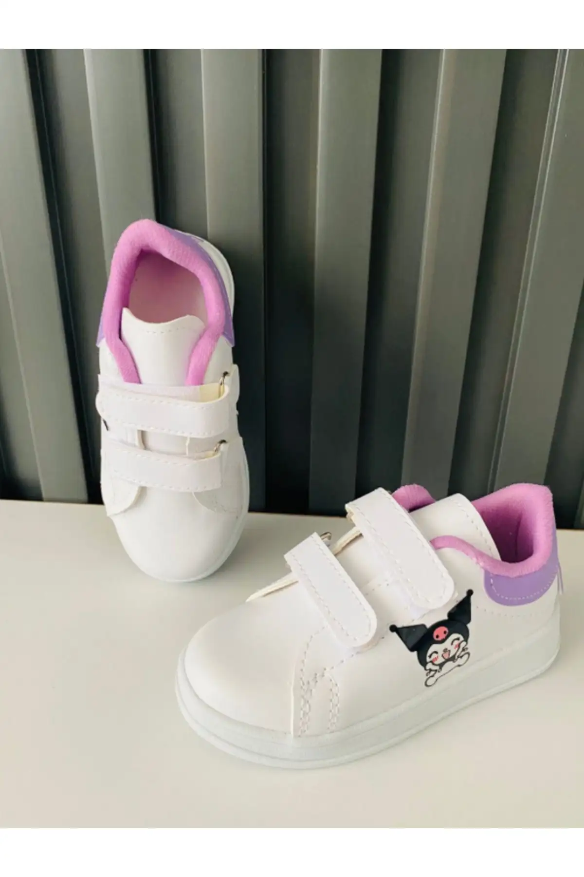 کفش دخترانه کفش ورزشی کودک با بند چسبی طرح کورو می - 3803 کفش دخترانه کفش ورزشی کودک با بند چسبی طرح کورو می - 3803