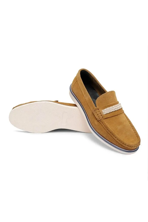 کفش روزمره مردانه کفش روزمره مردانه loafers چرم طبیعی سوئیت ترپانی - 3940