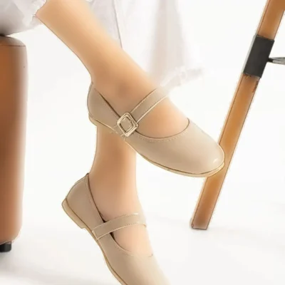 کفش اداری زنانه باله راحت و سبک با طراحی آناتومیک و اورتوپدیک برای استفاده روزمره، مناسب برای خانه، دفتر و محیط‌های بیرونی. - 4377