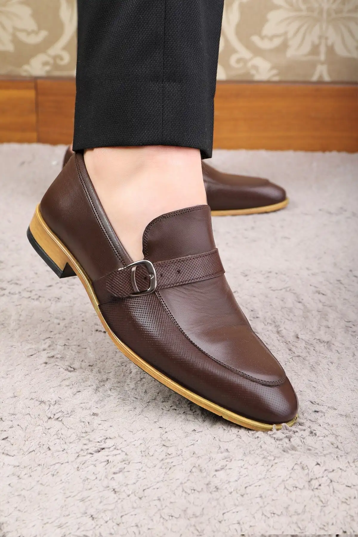 سایز بزرگ مردانه فیلای چرم طبیعی کفش کلاسیک مردانه، کفش لوفر کلاسیک - 3501