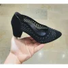 کفش پاشنه‌ بلند زنانه پاشنه کلاسیک با توری نرم و سنگ‌دار برای پاهای کج و استخوانی - 4303
