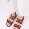 کفش صندل زنانه سندل بافتنی قومی بودروم - 4074