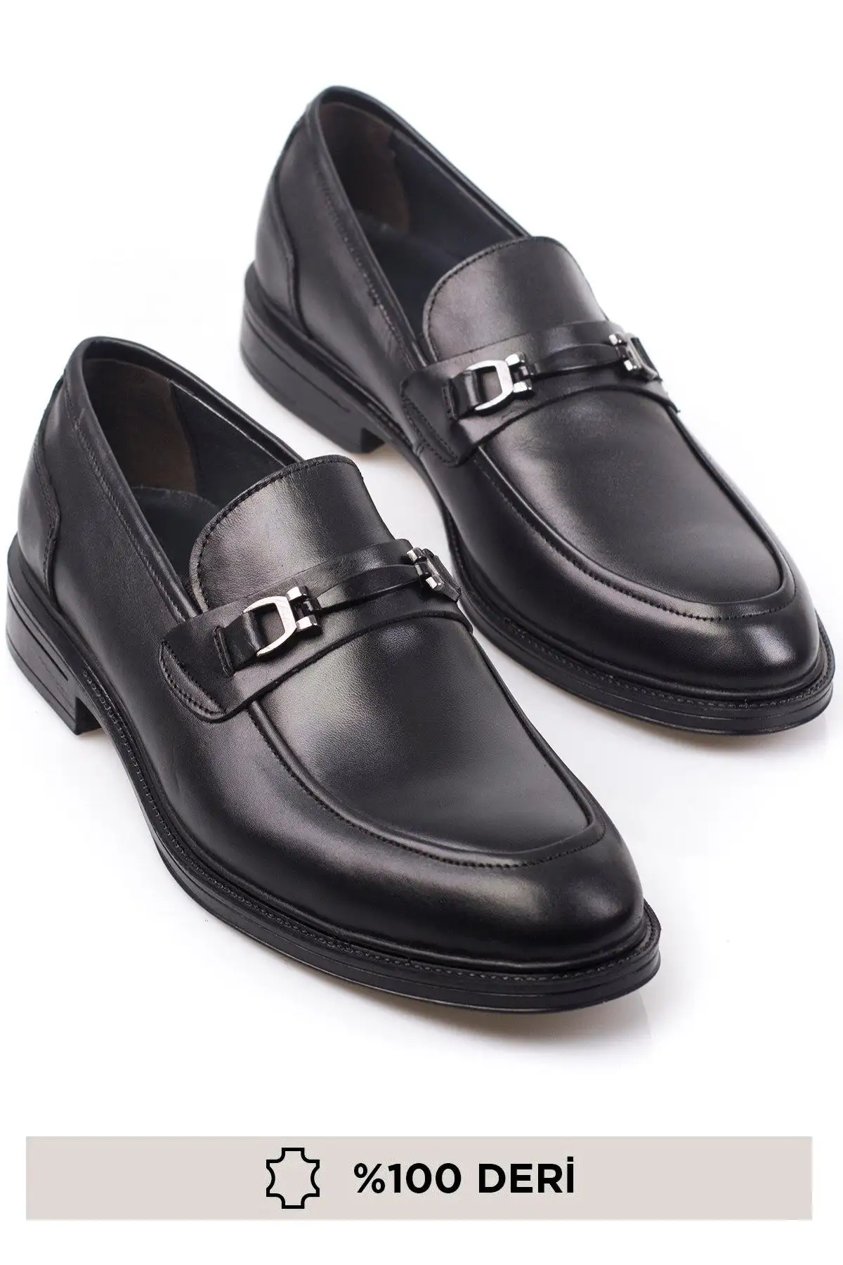 کفش رسمی مردانه چرم طبیعی با زیره ضد لغزش، با طراحی راحت و چرم داخلی و خارجی - 4748