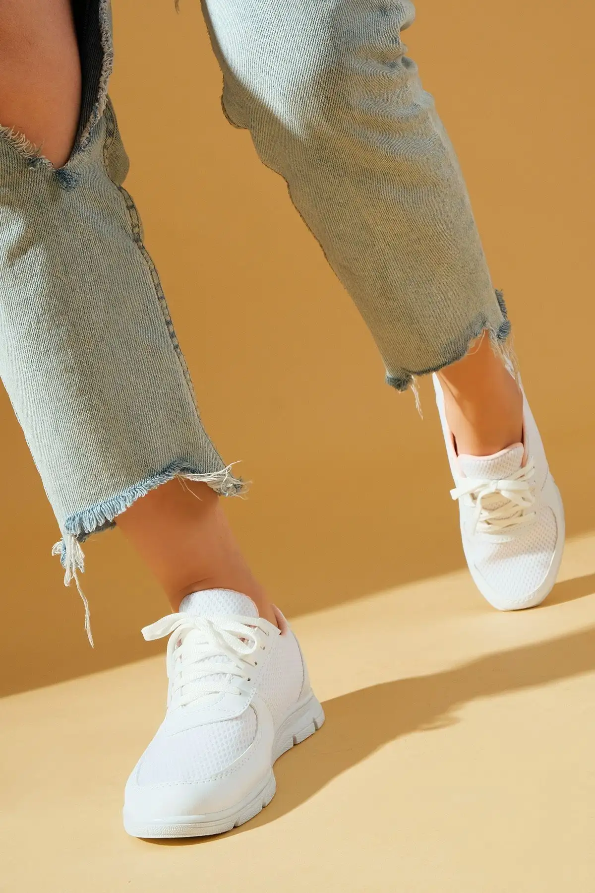 کفش ورزشی کفش ورزشی روزمره سفید زنانه - 3357