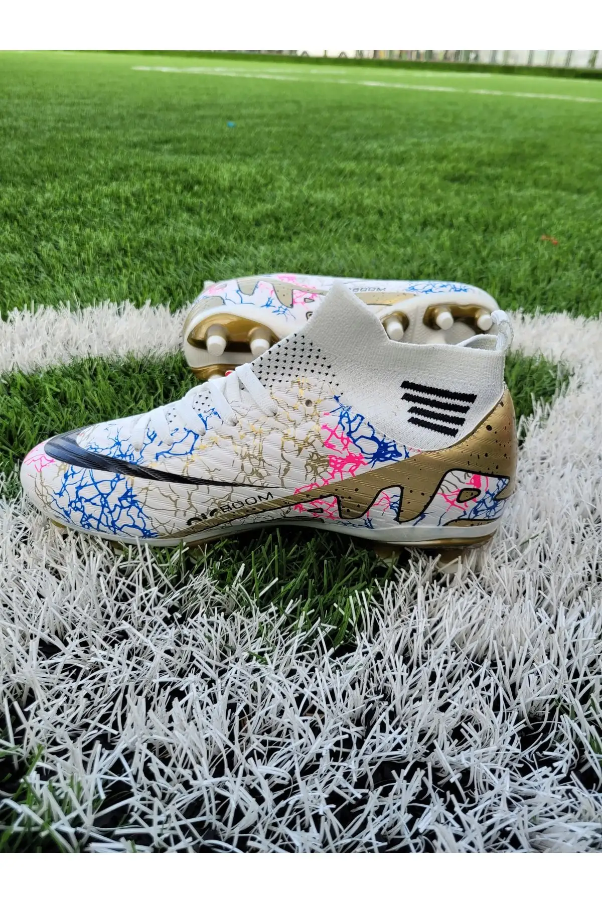 کفش نوزاد پسر کتانی فوتبال پروف کودک لالیگا ایر، فوتبال چمن، با جوراب، کافش مخصوص بزرگسالان. - 4110