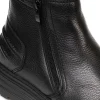 بوت مردانه چکمه کژوال مشکی از چرم طبیعی 3K1KB75169 - 4956