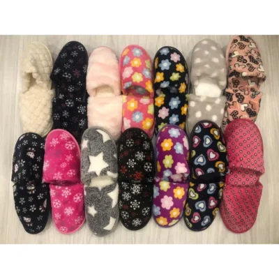 کفش راحتی خانه 5 عددی بسته دمپایی خانگی، دمپایی چایز، دمپایی زمستانی، دمپایی بی صدا، با کفی سبک و دمپایی خانگی با کفی بسته. - 3959