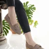 کفش اداری زنانه بابت قهوه‌ای بافته شده از دار، سبک و شیک برای خانه، کار و استفاده روزمره - 4252