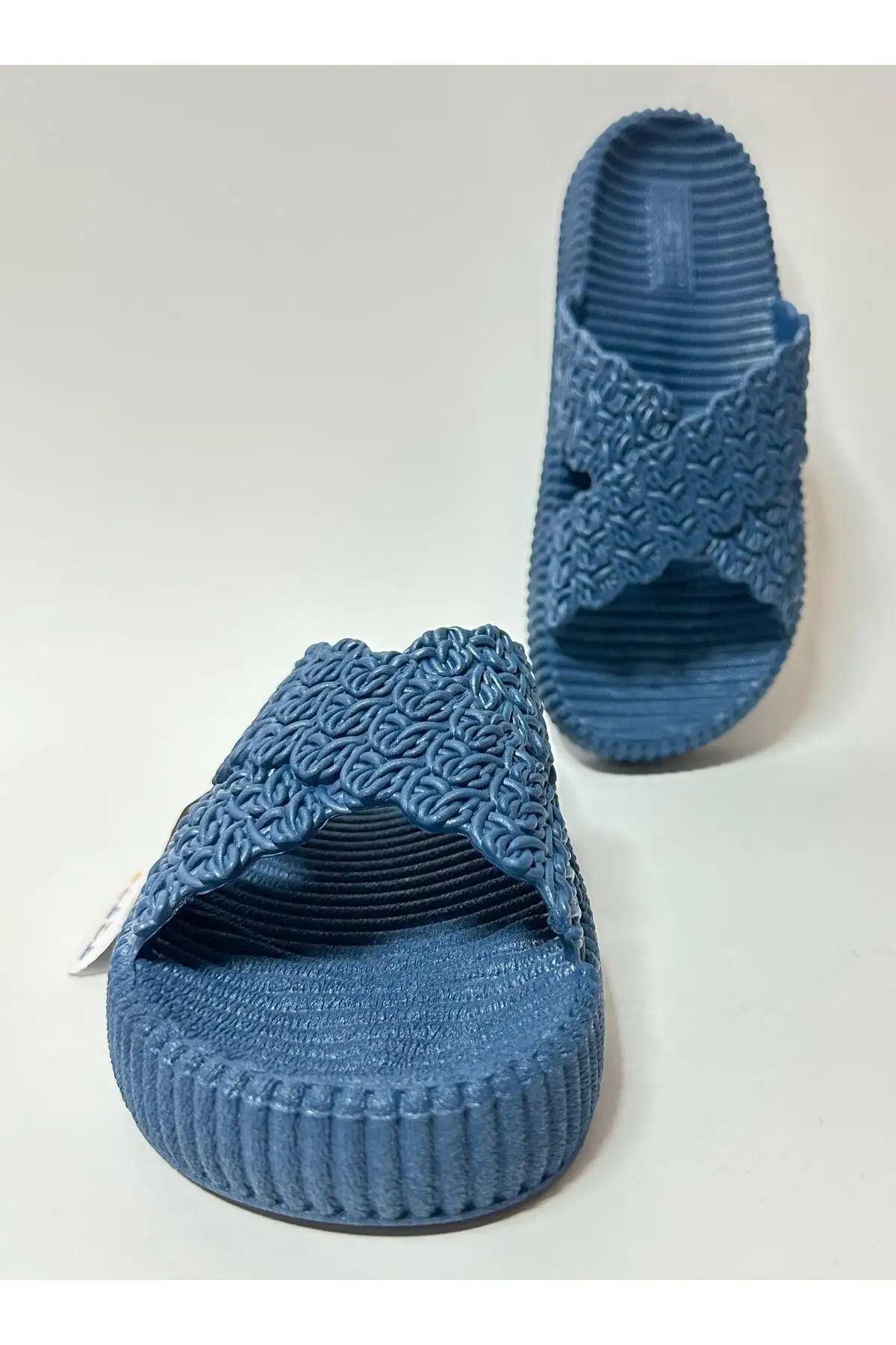 کفش راحتی خانه صندل زنانه با زیره ضخیم و ضد لغزش، مناسب برای محیطهای مرطوب و خیابانی با ظاهر شبیه به حصیر. - 5267 کفش راحتی خانه صندل زنانه با زیره ضخیم و ضد لغزش، مناسب برای محیطهای مرطوب و خیابانی با ظاهر شبیه به حصیر. - 5267