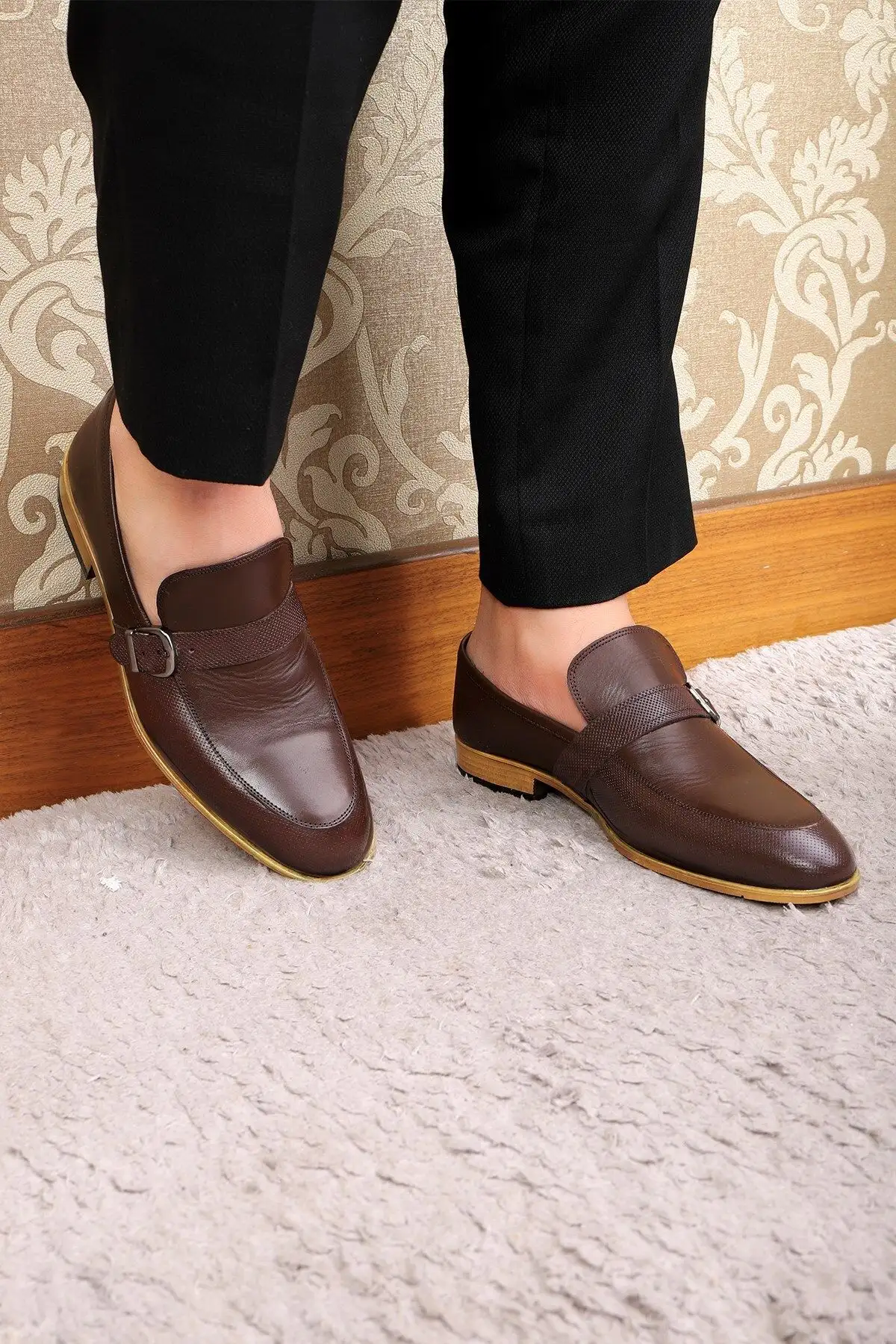 سایز بزرگ مردانه فیلای چرم طبیعی کفش کلاسیک مردانه، کفش لوفر کلاسیک - 3501