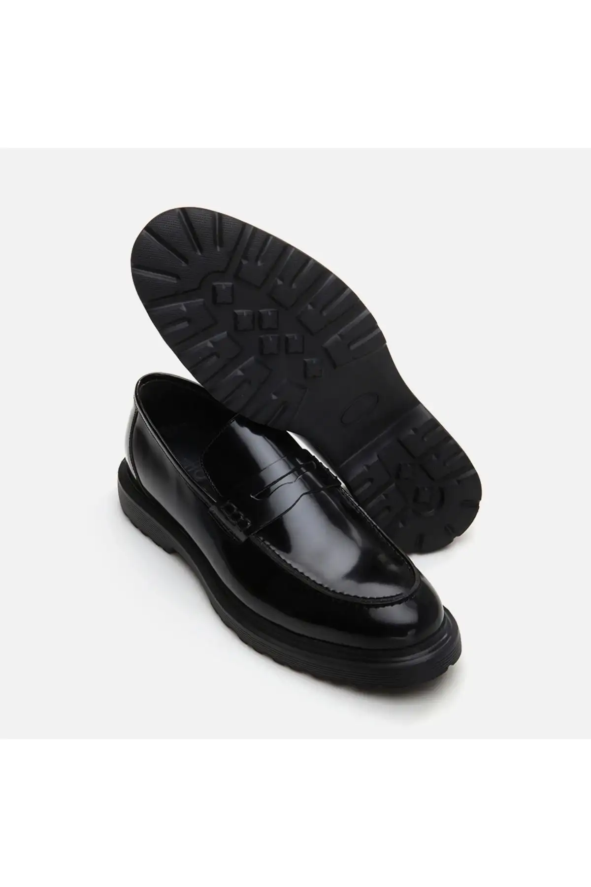 کفش روزمره مردانه  لاافِر  مشکی از چرم طبیعی - 4035 کفش روزمره مردانه لاافِر مشکی از چرم طبیعی - 4035