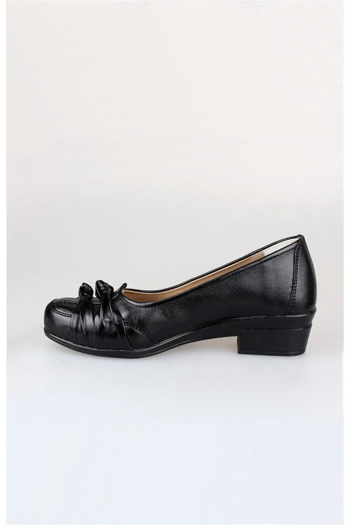 کفش پاشنه‌ بلند زنانه روزمره و مادر ادیک با آستر چرم واقعی و سیستم کفی پشتیبان H52 مشکی - 4358