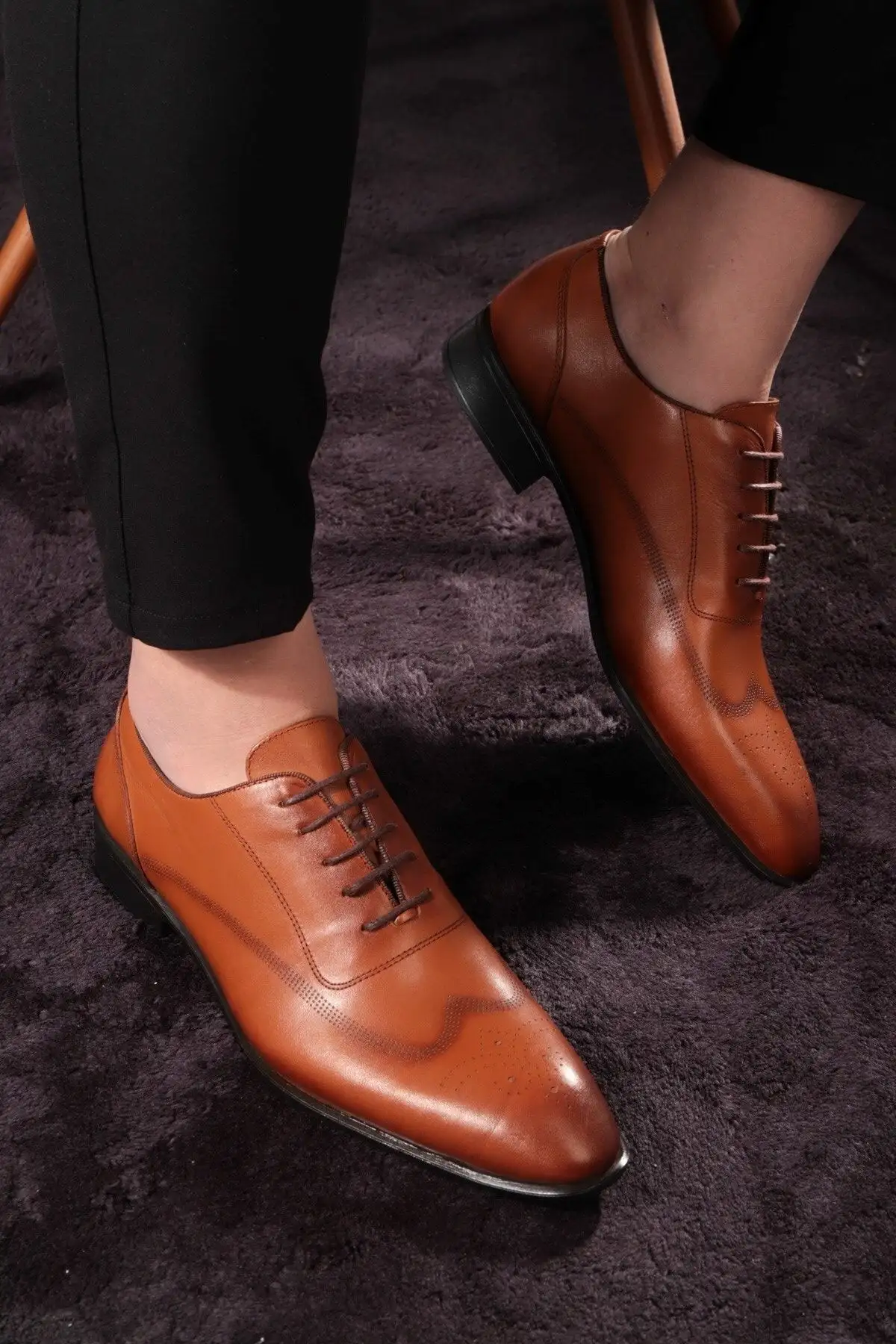 سایز بزرگ مردانه کفش کلاسیک اکسفورد مردانه با بند از چرم طبیعی شیک - 3500 سایز بزرگ مردانه کفش کلاسیک اکسفورد مردانه با بند از چرم طبیعی شیک - 3500