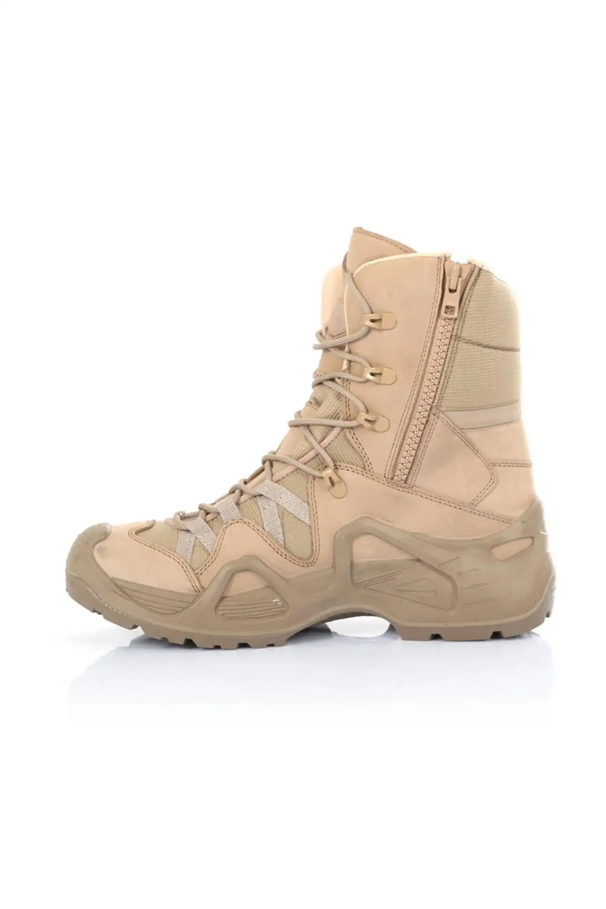 بوت مردانه M1491 کیفی نظامی  چهار فصل رنگ بژ بیابانی با زیپ - 5069 بوت مردانه M1491 کیفی نظامی چهار فصل رنگ بژ بیابانی با زیپ - 5069