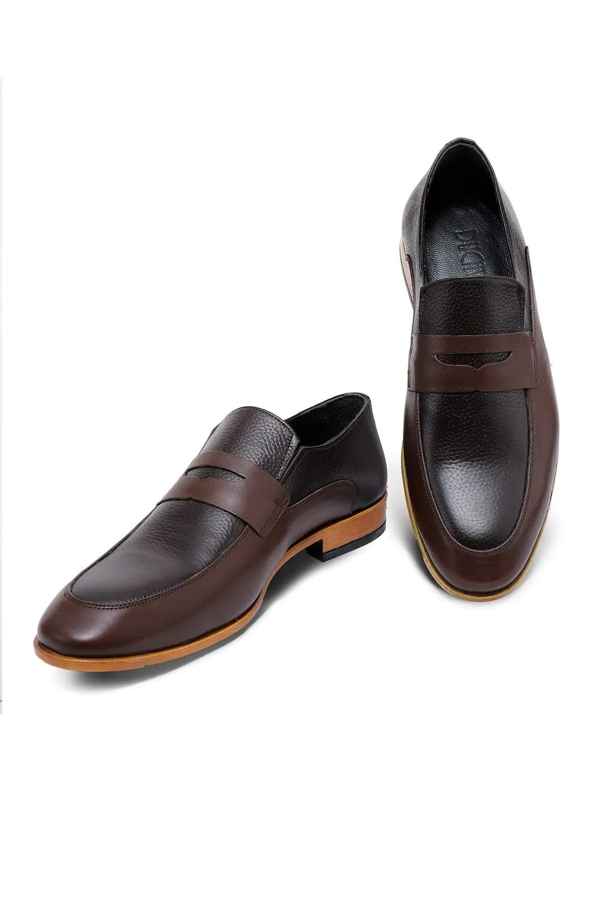 کفش سایز بزرگ مردانه کلاسیک چرم طبیعی میلازو، لوفر کلاسیک - 5061