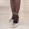 کفش پاشنه‌ بلند زنانه دار قلبی با رویه سفید چرم و سنگ‌های کریستالی - 4350