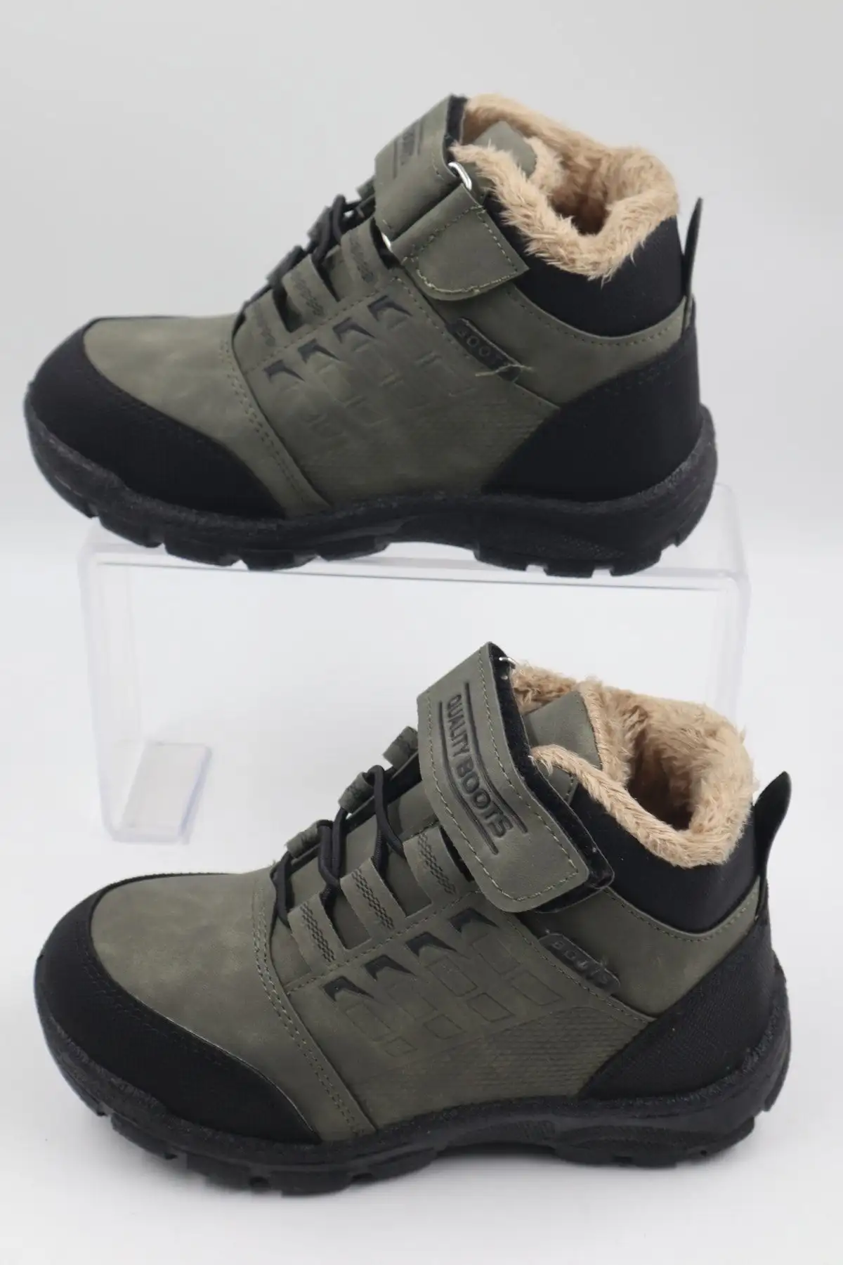 کفش پسرانه چکمههای روزمره کلاهدار پشمدار مقاوم در برابر سرما برای کودکان - 4486 کفش پسرانه چکمههای روزمره کلاهدار پشمدار مقاوم در برابر سرما برای کودکان - 4486