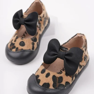 کفش دخترانه کفش ورزشی روزمره دخترانه نوزاد با پاپیون چسبی مولینا - 3811