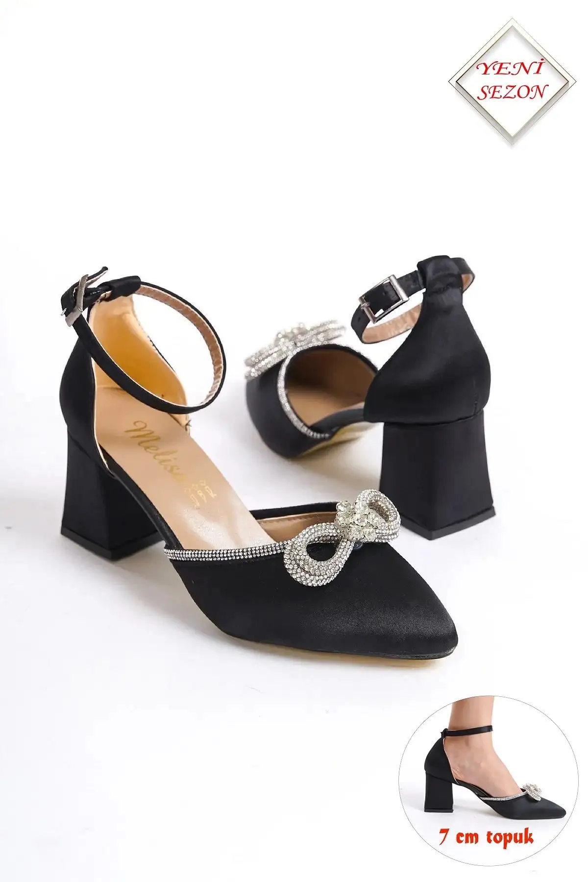 کفش اداری زنانه کفش پاشنه بلند زنانه مخمل مشکی با تزئینات سنگی و پاپیونی BG1042-119-0019 - 3544 کفش اداری زنانه کفش پاشنه بلند زنانه مخمل مشکی با تزئینات سنگی و پاپیونی BG1042-119-0019 - 3544