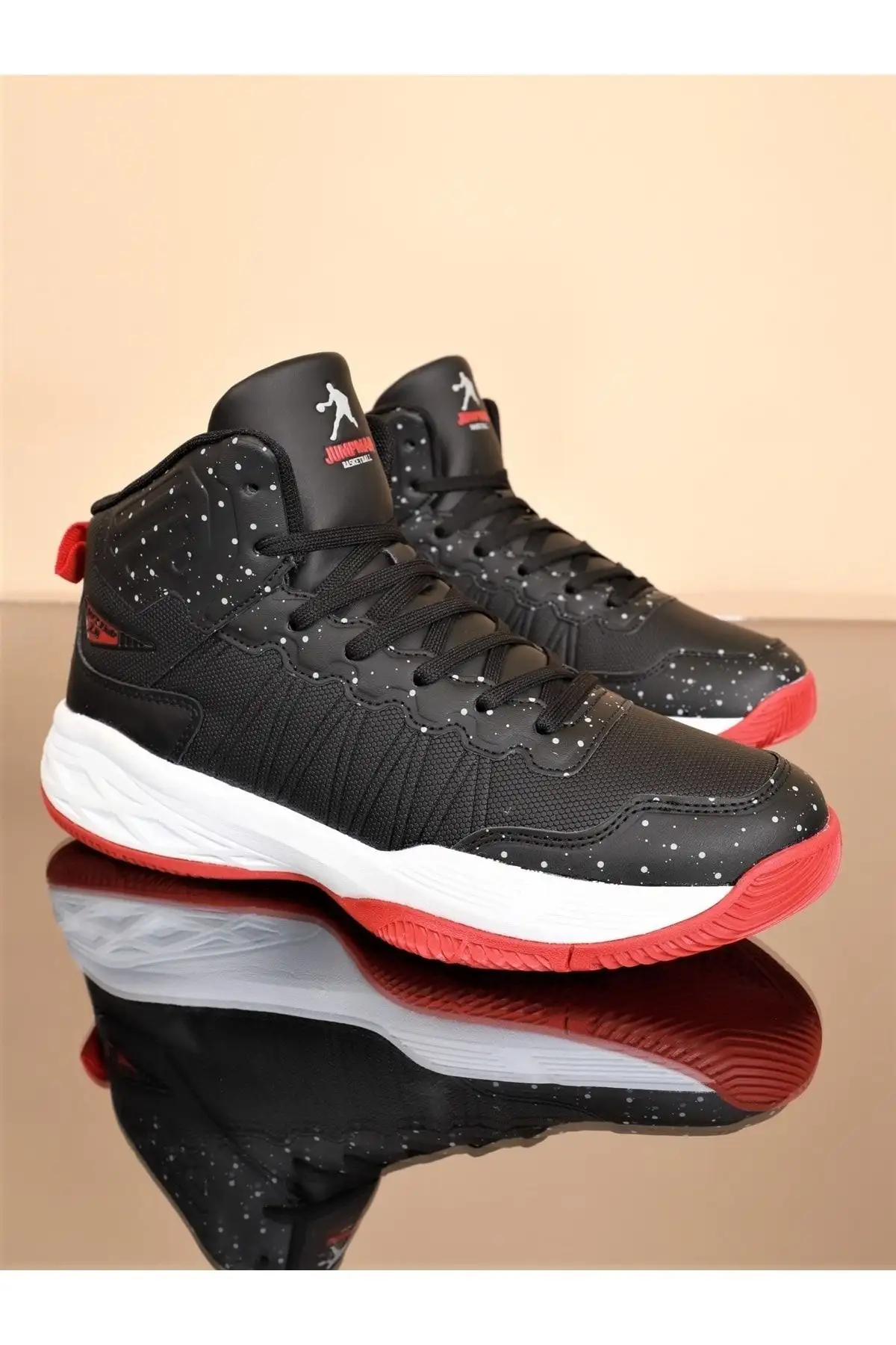 کفش بسکتبال کفش بسکتبال حرفه‌ای کنفورز مدل 1695-28531 با کفی آناتومیک، به رنگ مشکی و قرمز. - 3658