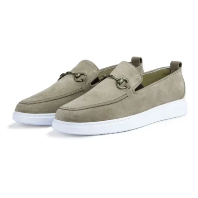 کفش سایز بزرگ مردانه روزمره ریتزی از چرم حقیقی و سوئینی، لوفر - 5042