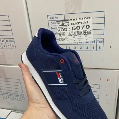 کفش سایز بزرگ مردانه ورزشی ارگونومیک روزمره با بند و هوادهی - 4221