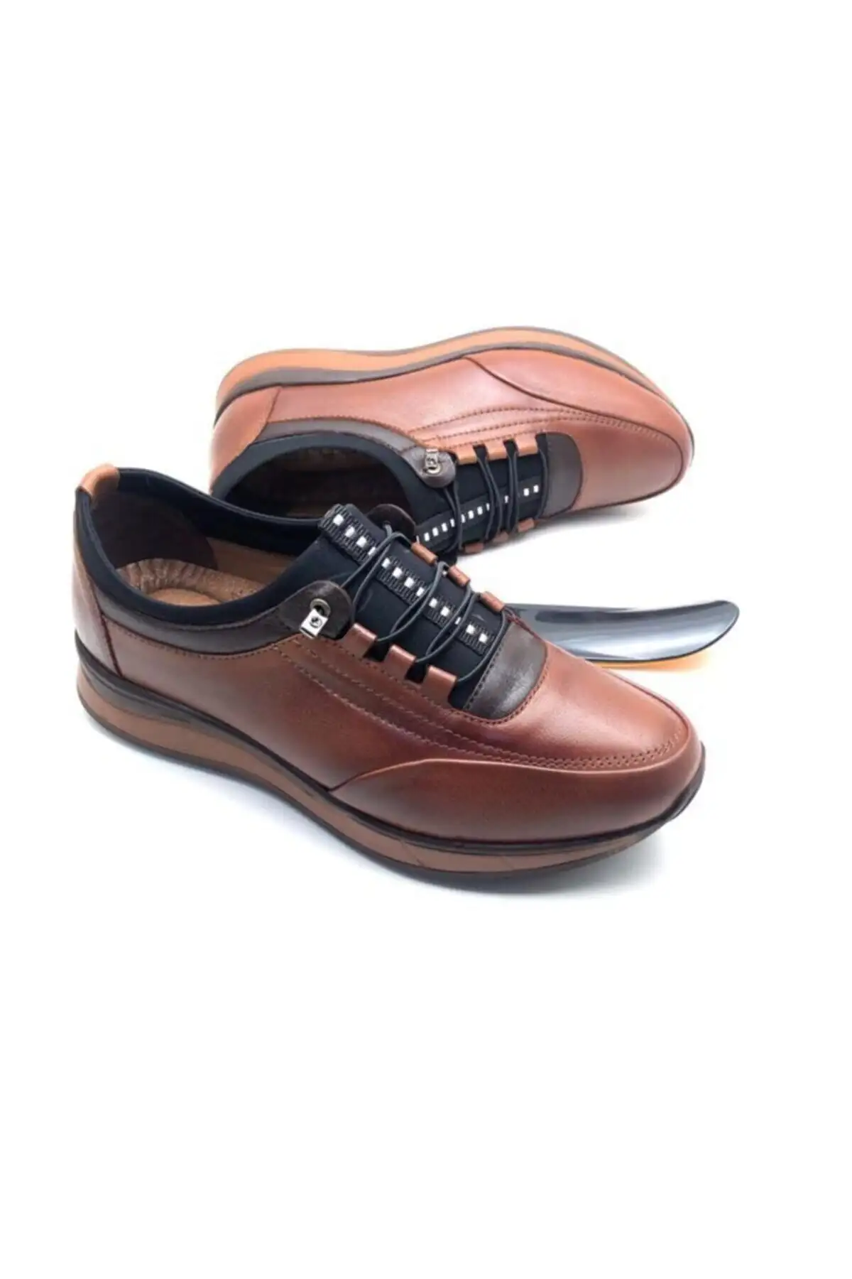 کفش روزمره مردانه   قهوهای چرم طبیعی تمام اورتopedیک - 4814 کفش روزمره مردانه قهوهای چرم طبیعی تمام اورتopedیک - 4814