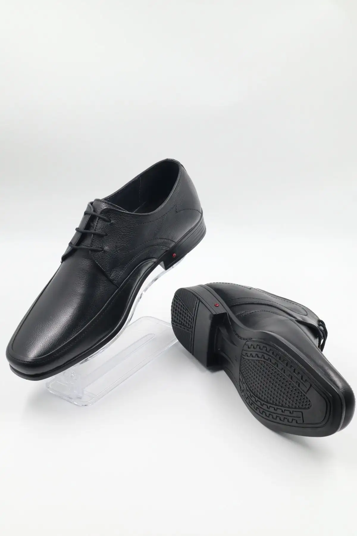 کفش رسمی مردانه کفش کلاسیک روزمره مردانه چرم داخلی و خارجی سیاه با بند - 3907 کفش رسمی مردانه کفش کلاسیک روزمره مردانه چرم داخلی و خارجی سیاه با بند - 3907