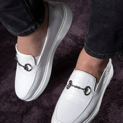 کفش سایز بزرگ مردانه روزمره چرم طبیعی Anchor، loafer، سبک، تابستانی - 5044