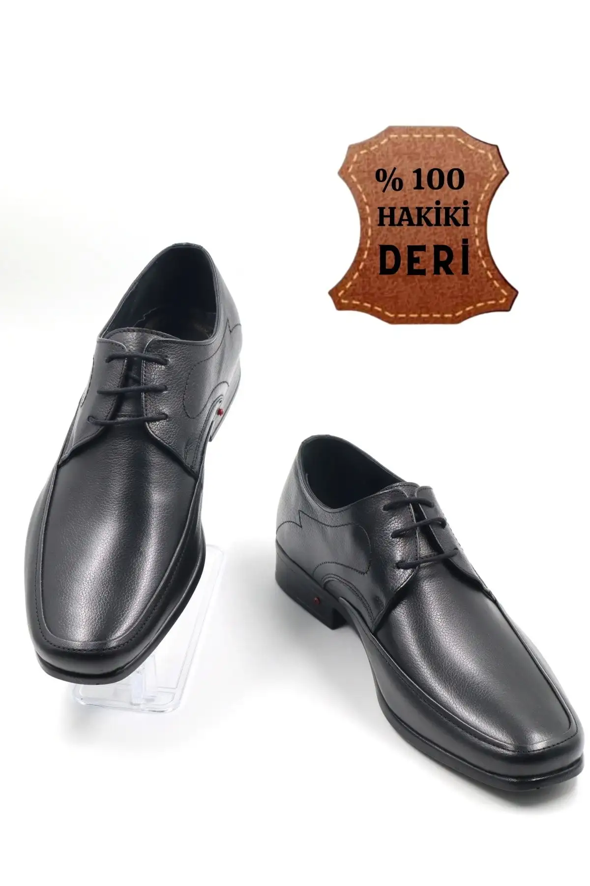 کفش رسمی مردانه کفش کلاسیک روزمره مردانه چرم داخلی و خارجی سیاه با بند - 3907 کفش رسمی مردانه کفش کلاسیک روزمره مردانه چرم داخلی و خارجی سیاه با بند - 3907