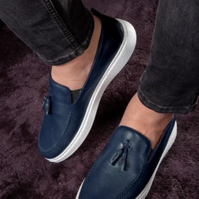 کفش روزمره مردانه کفش روزمره مردانه چرم طبیعی Fringe، کفش لوفر، کفش سبک، کفش تابستانی - 3931