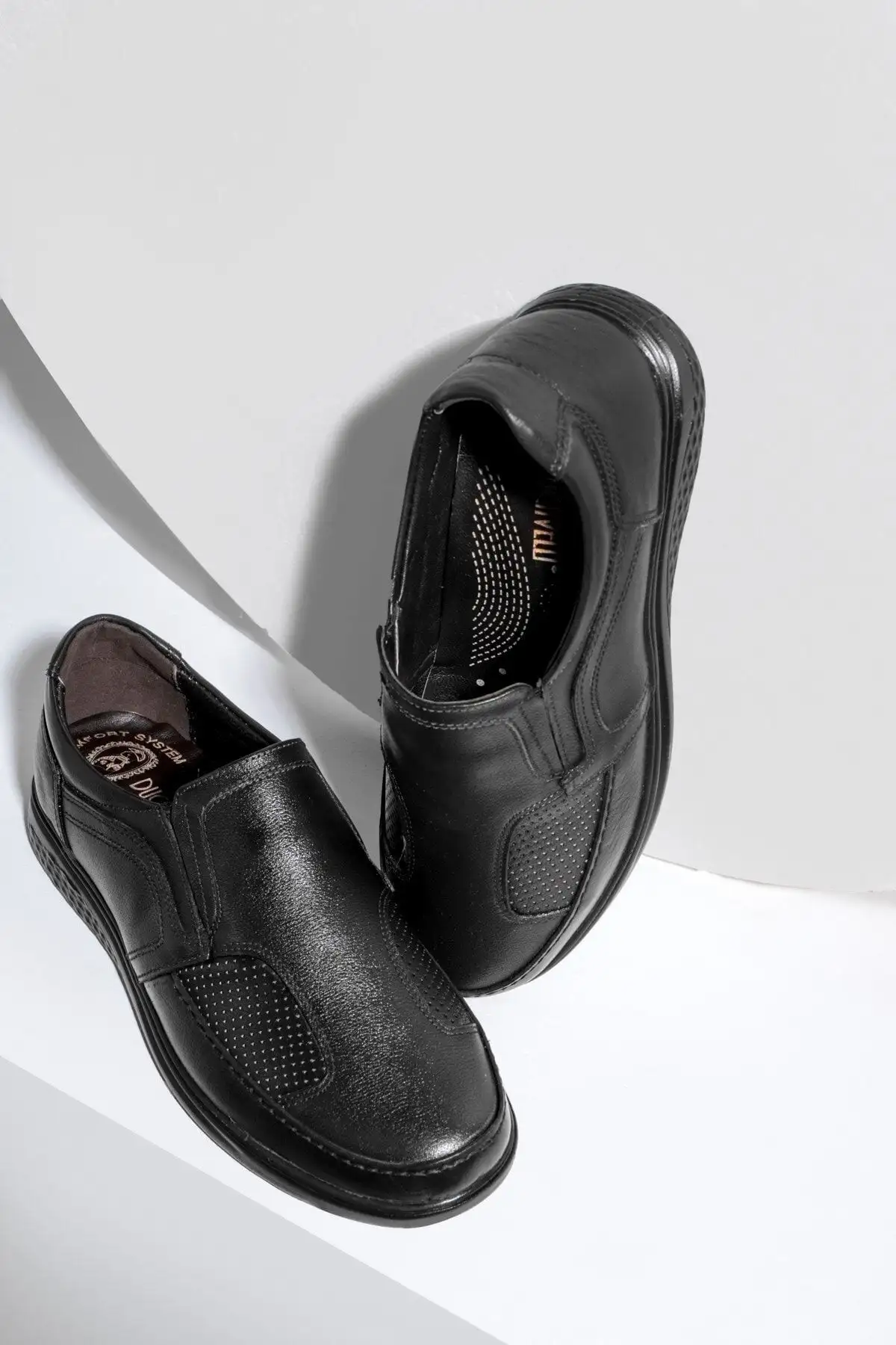 سایز بزرگ مردانه کفش روزمره مردانه راحتی اورتوپدیک لوفور با چرم طبیعی، کفش پدر، کفش اورتوپدیک - 3474 سایز بزرگ مردانه کفش روزمره مردانه راحتی اورتوپدیک لوفور با چرم طبیعی، کفش پدر، کفش اورتوپدیک - 3474