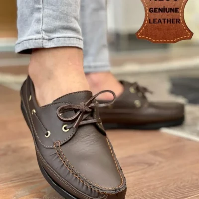 کفش روزمره مردانه کلاسیک کژوال چرم طبیعی با ضمانت میلر - 4024