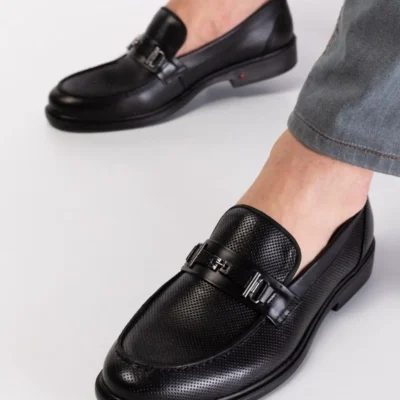 کفش روزمره مردانه کلاسیک چرم طبیعی، ۴ رنگ، مناسب برای استفاده داخل و خارج - 5386