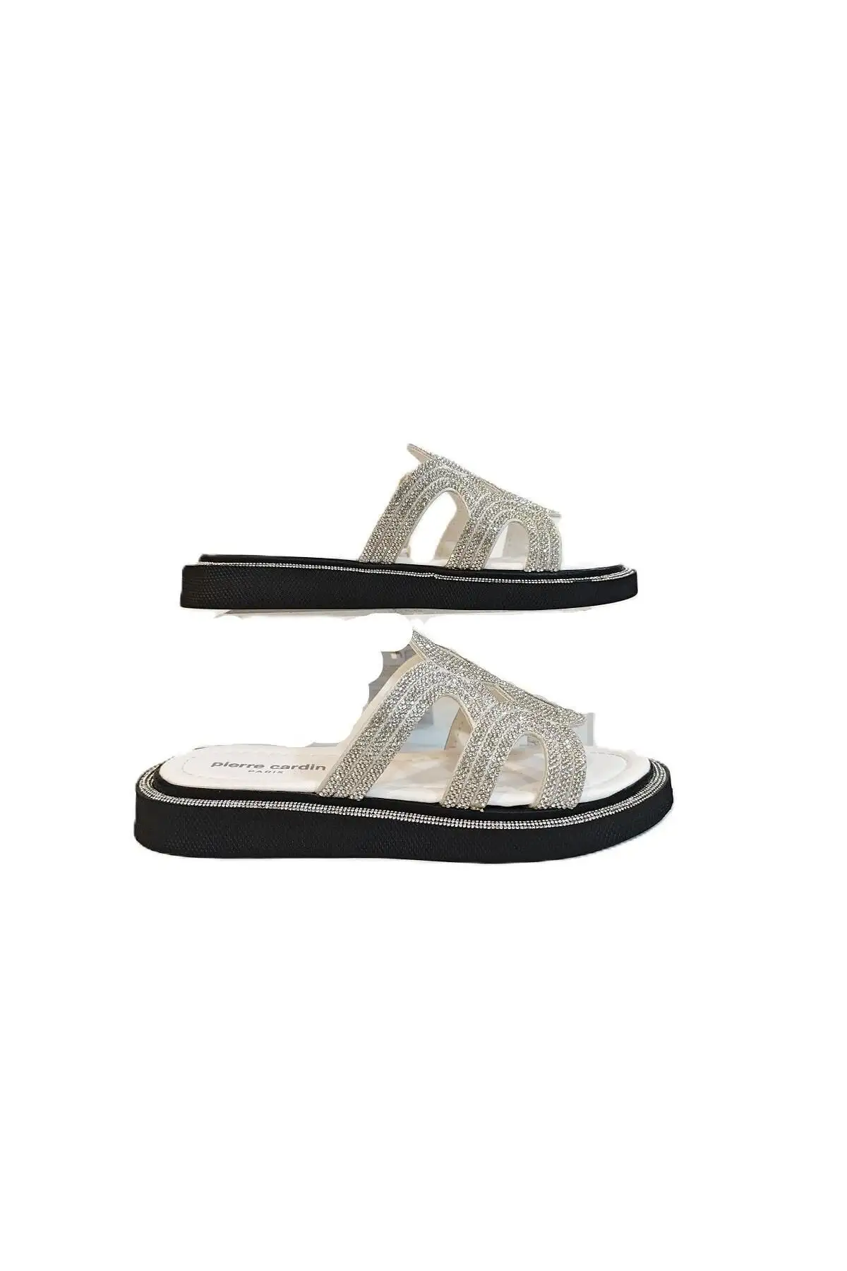 کفش راحتی خانه توجه: 7505 صندل با سنگ‌های سفید - 5260