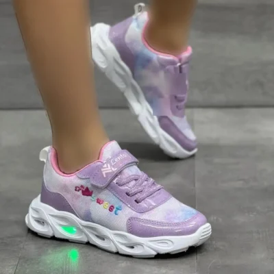 کفش دخترانه یک کفش ورزشی اورتوپدیک یونی‌سکس بچگانه با چراغ (لامپ‌دار) - 3815