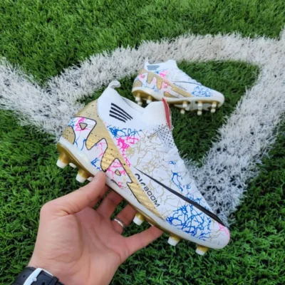 کفش نوزاد پسر کتانی فوتبال پروف کودک لالیگا ایر، فوتبال چمن، با جوراب، کافش مخصوص بزرگسالان. - 4110