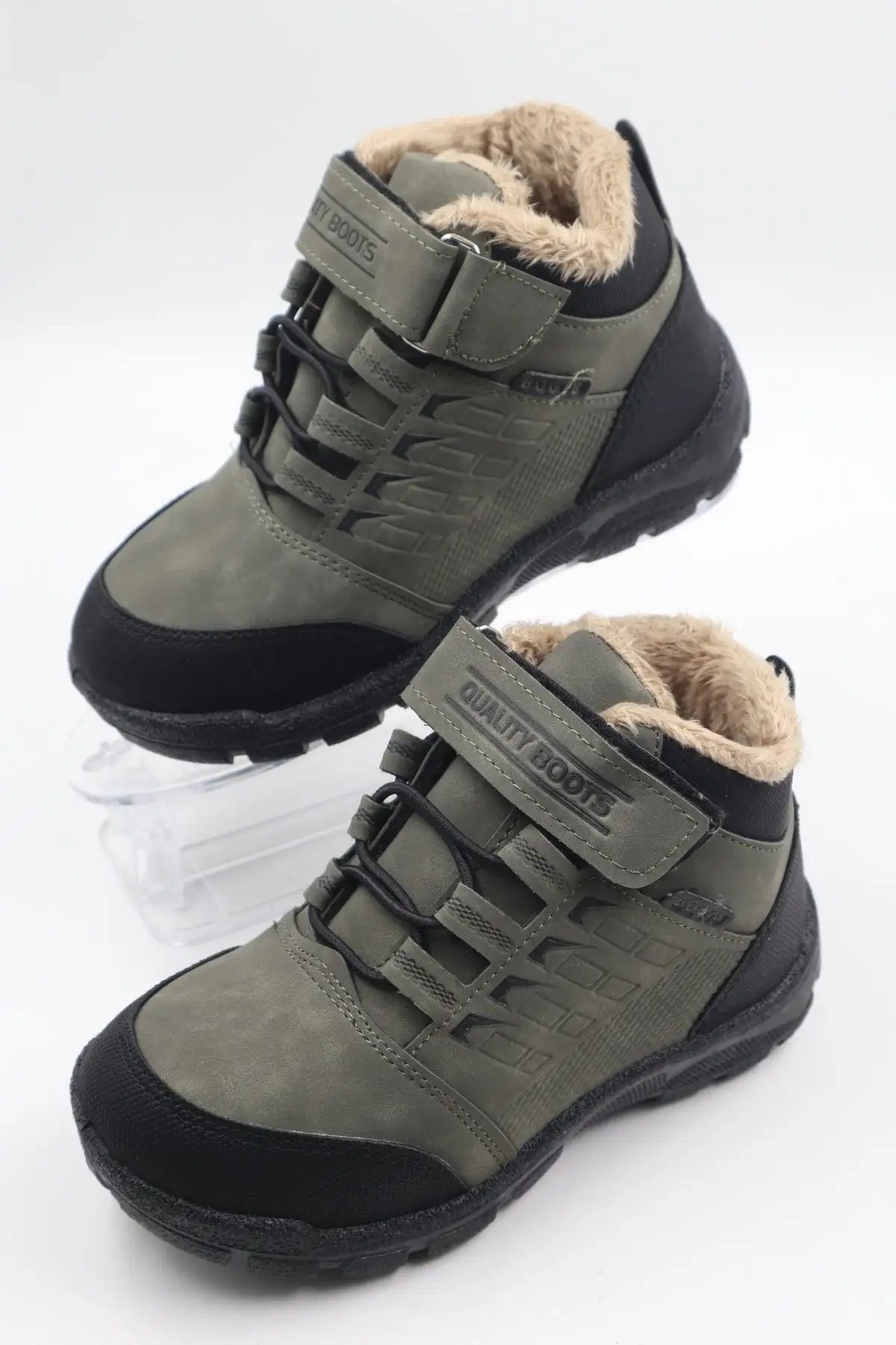 کفش پسرانه چکمههای روزمره کلاهدار پشمدار مقاوم در برابر سرما برای کودکان - 4486 کفش پسرانه چکمههای روزمره کلاهدار پشمدار مقاوم در برابر سرما برای کودکان - 4486