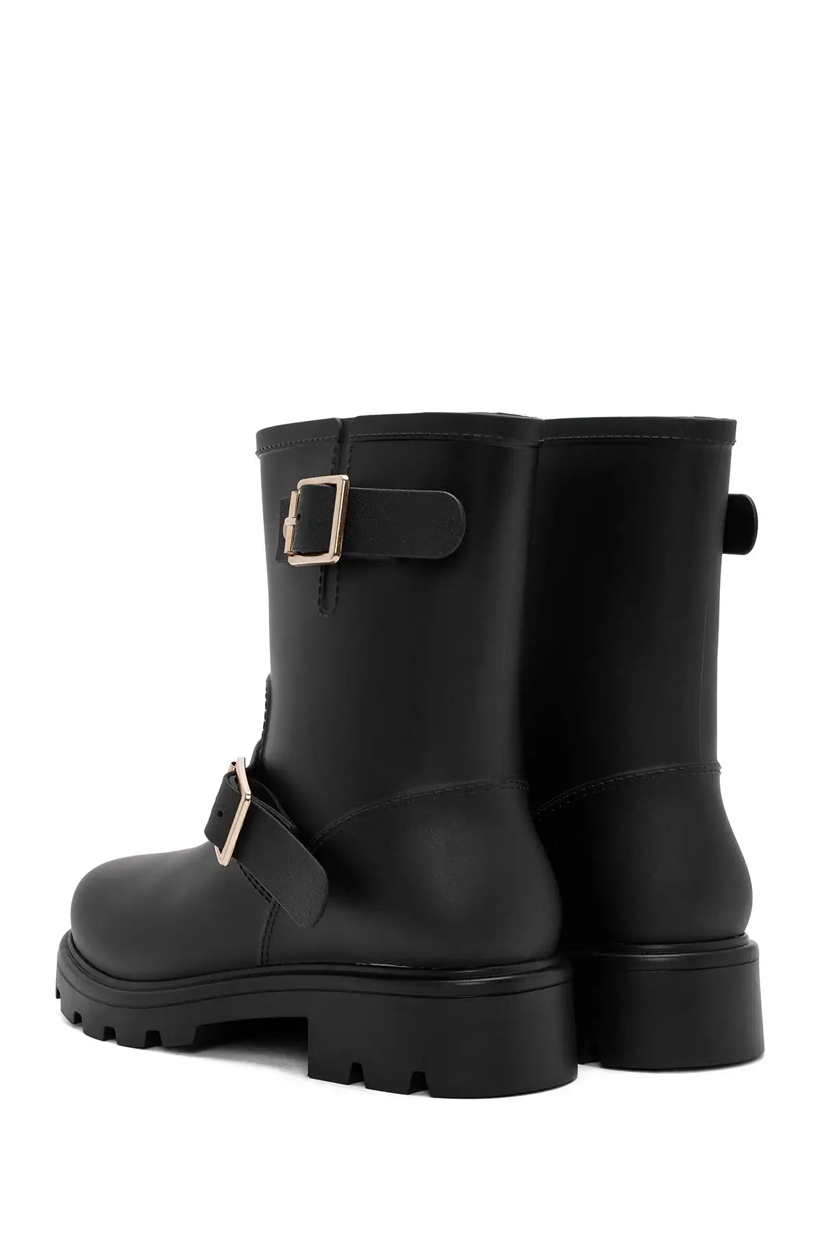 بوت و نیم بوت زنانه چکمه بارانی  مشکی با جزئیات زینتی 24WFE4751PV - 5030 بوت و نیم بوت زنانه چکمه بارانی مشکی با جزئیات زینتی 24WFE4751PV - 5030